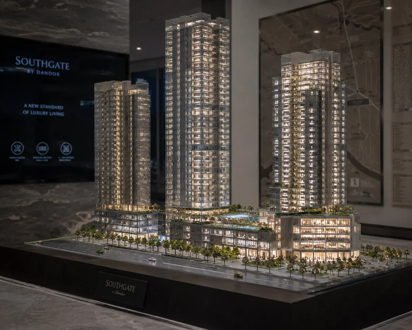 Architectural scale model service UAE — multi-tower development